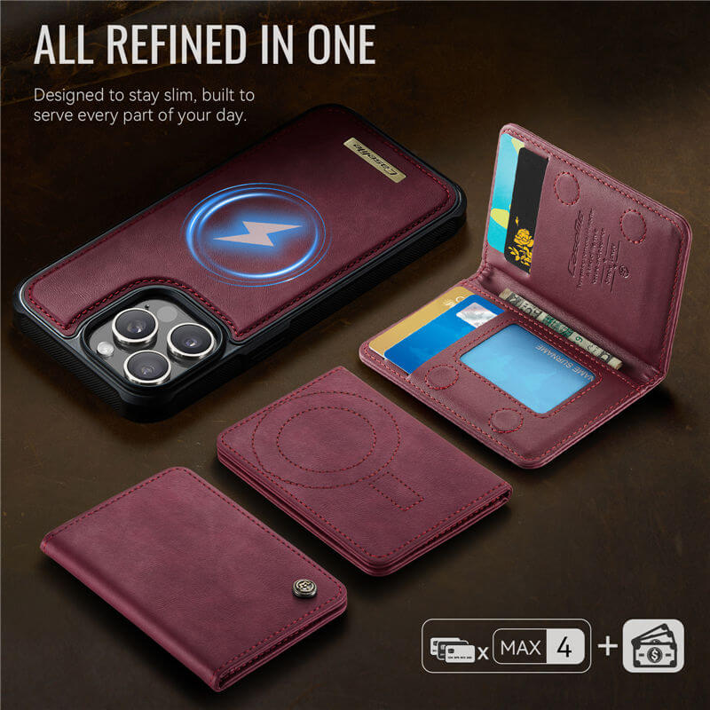 CaseMe iPhone 13 Pro 2-in-1 Detachable Magnetic Wallet Case
