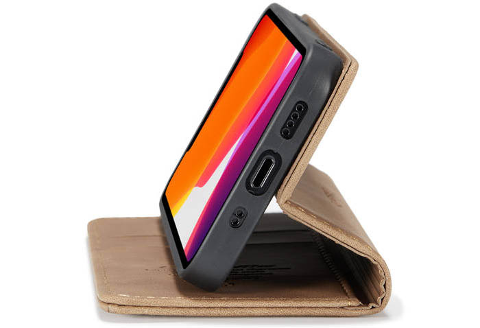 CaseMe iPhone 12 Wallet Kickstand Magnetic Flip Leather Case