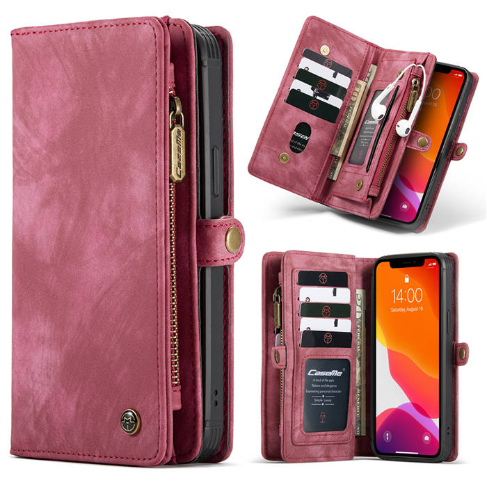 CaseMe iPhone 12 Pro Multi-slot Wallet Magnetic Case Red