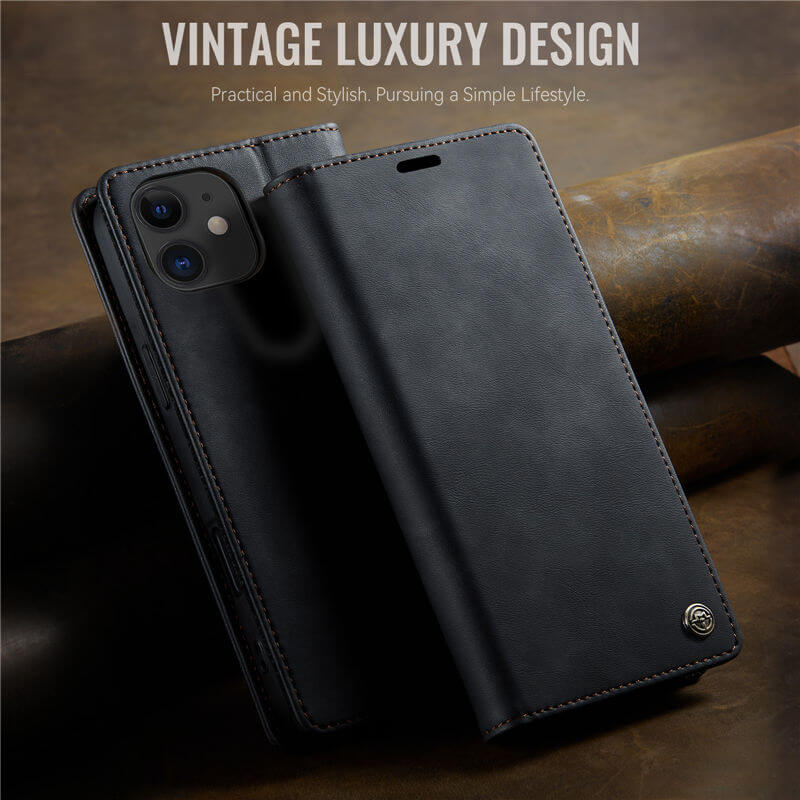CaseMe iPhone 12 Mini Magnetic Wallet Case with RFID Blocking