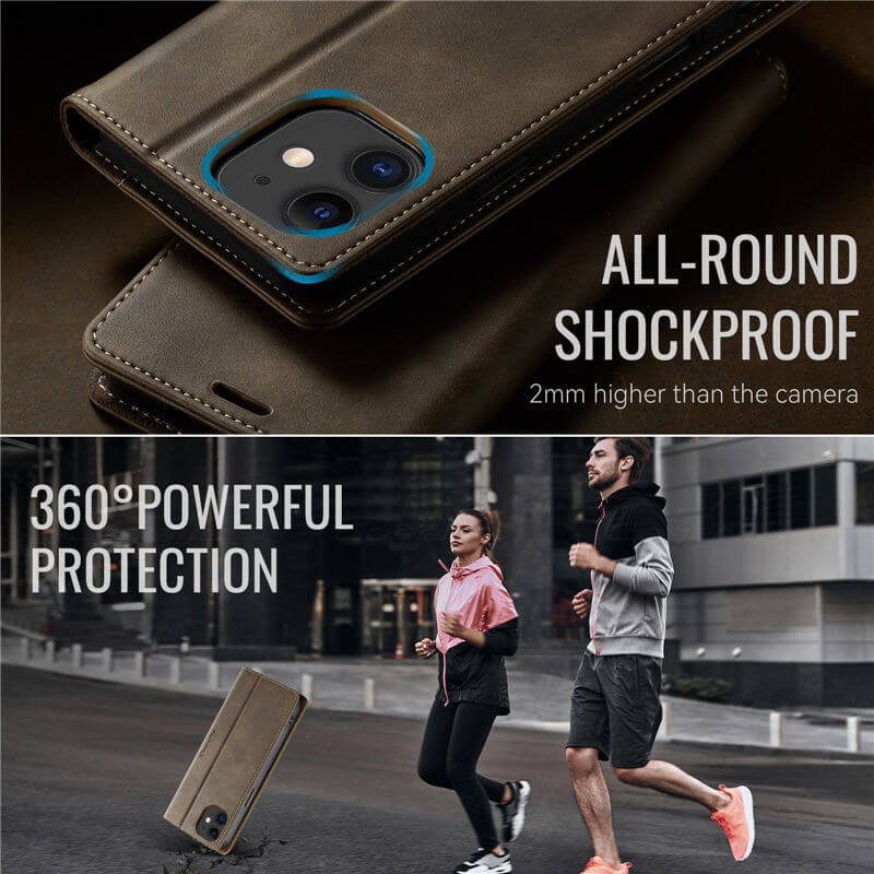 CaseMe iPhone 12 Mini Magnetic Wallet Case with RFID Blocking