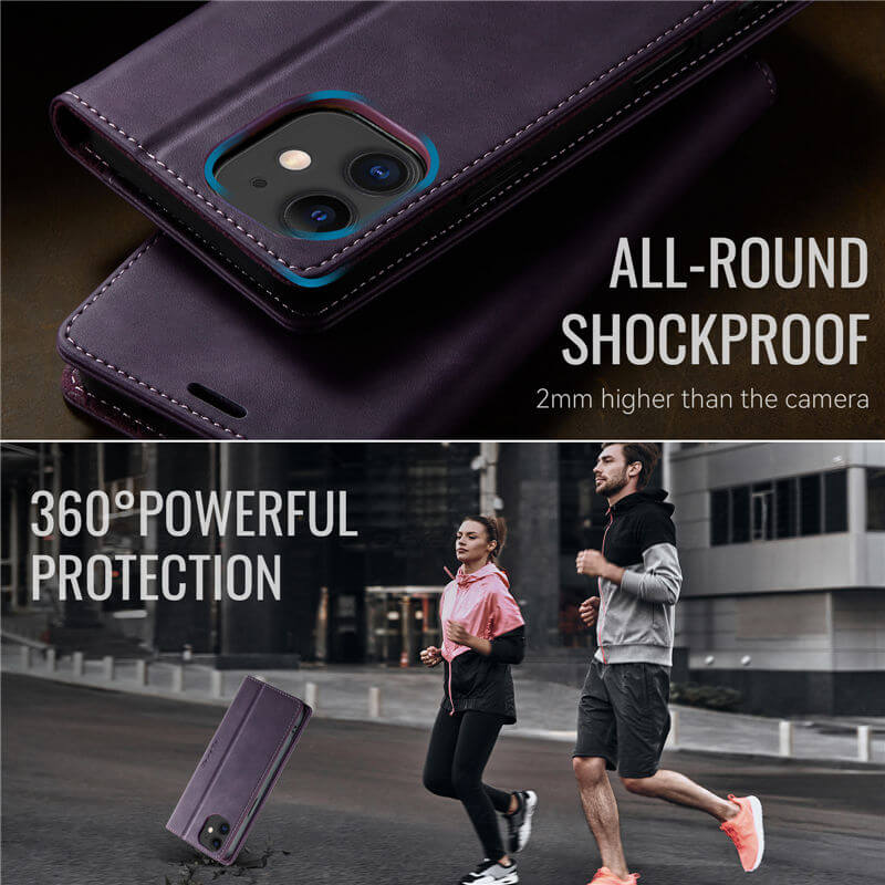 CaseMe iPhone 12 Mini Magnetic Wallet Case with RFID Blocking