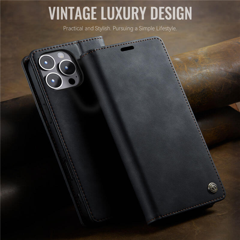 CaseMe iPhone 12 Pro Max Magnetic Wallet Case with RFID Blocking