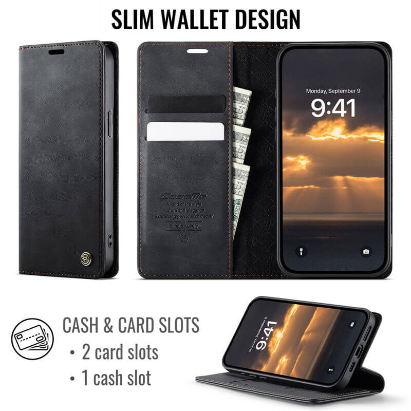 CaseMe iPhone 12 Pro Max Magnetic Wallet Case with RFID Blocking