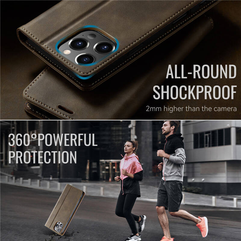 CaseMe iPhone 12/12 Pro Magnetic Wallet Case with RFID Blocking