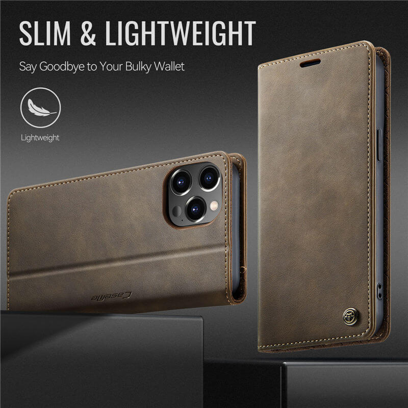 CaseMe iPhone 12/12 Pro Magnetic Wallet Case with RFID Blocking
