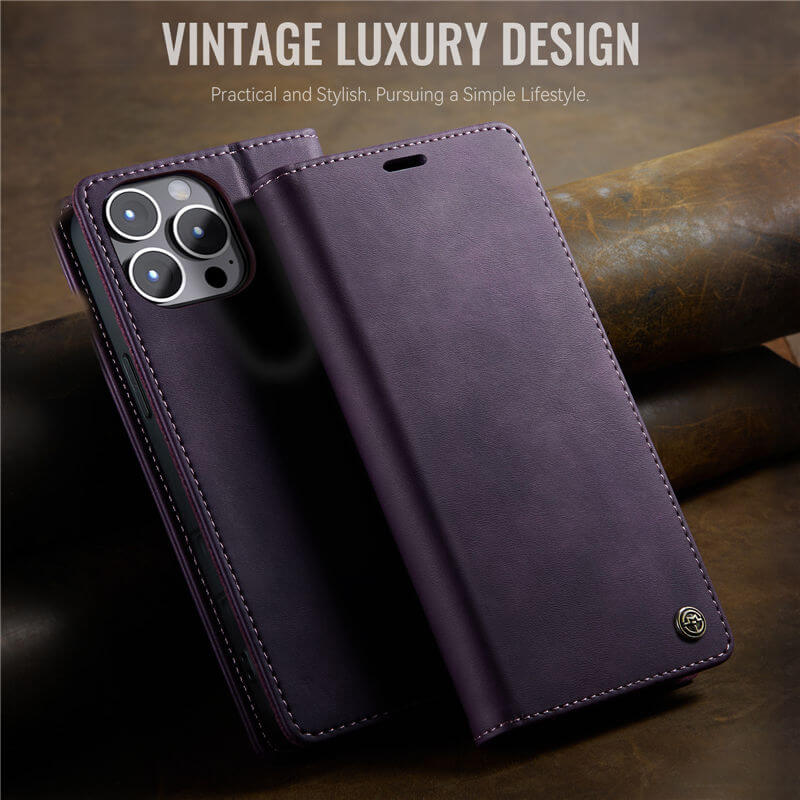 CaseMe iPhone 12/12 Pro Magnetic Wallet Case with RFID Blocking