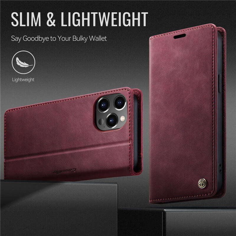 CaseMe iPhone 12/12 Pro Magnetic Wallet Case with RFID Blocking