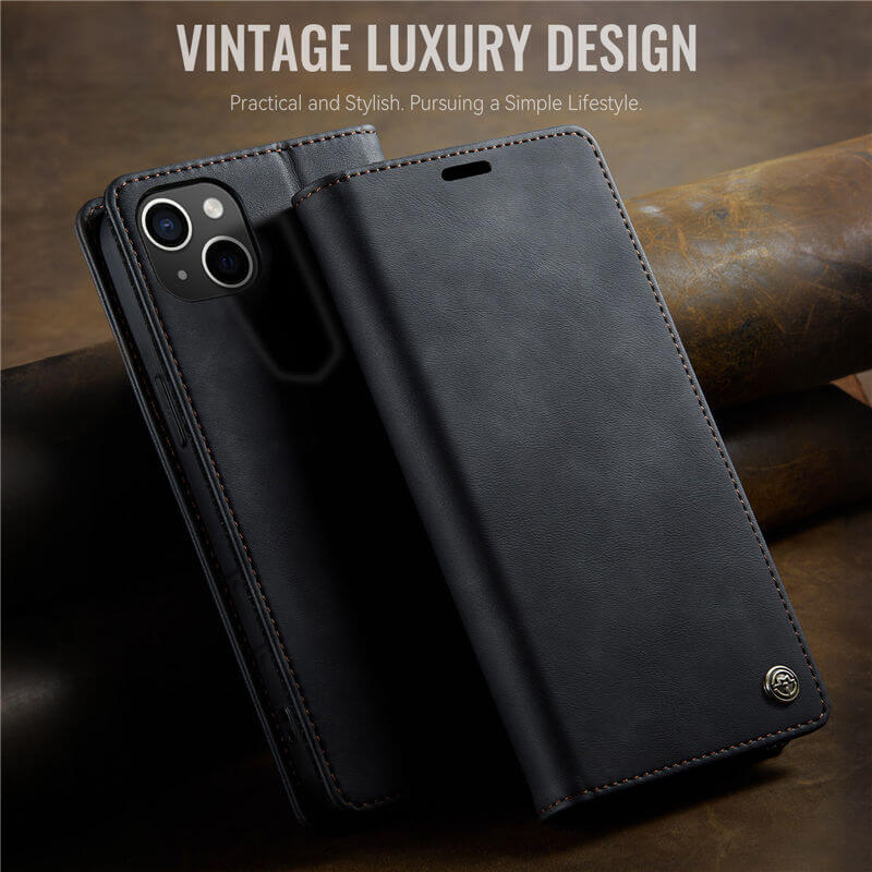 CaseMe iPhone 13 Mini Magnetic Wallet Case with RFID Blocking