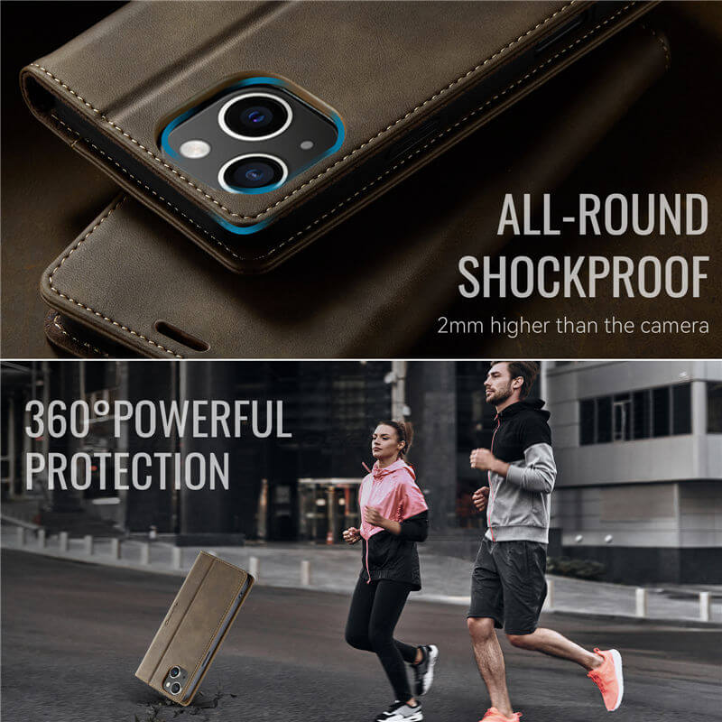 CaseMe iPhone 13 Magnetic Wallet Case with RFID Blocking