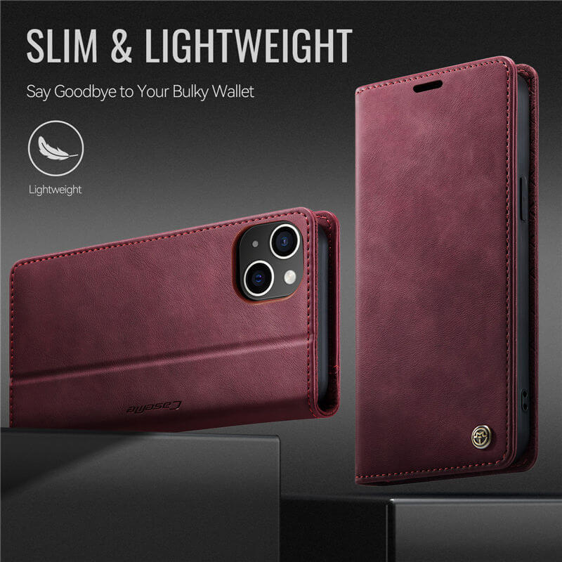 CaseMe iPhone 14 Plus Magnetic Wallet Case with RFID Blocking