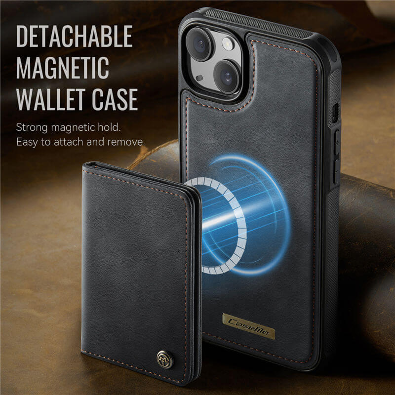CaseMe iPhone 14 Plus 2-in-1 Detachable Magnetic Wallet Case