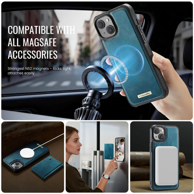 CaseMe iPhone 13 2-in-1 Detachable Magnetic Wallet Case