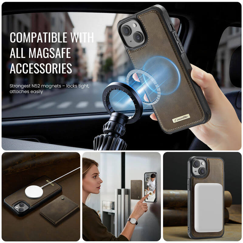 CaseMe iPhone 13 2-in-1 Detachable Magnetic Wallet Case
