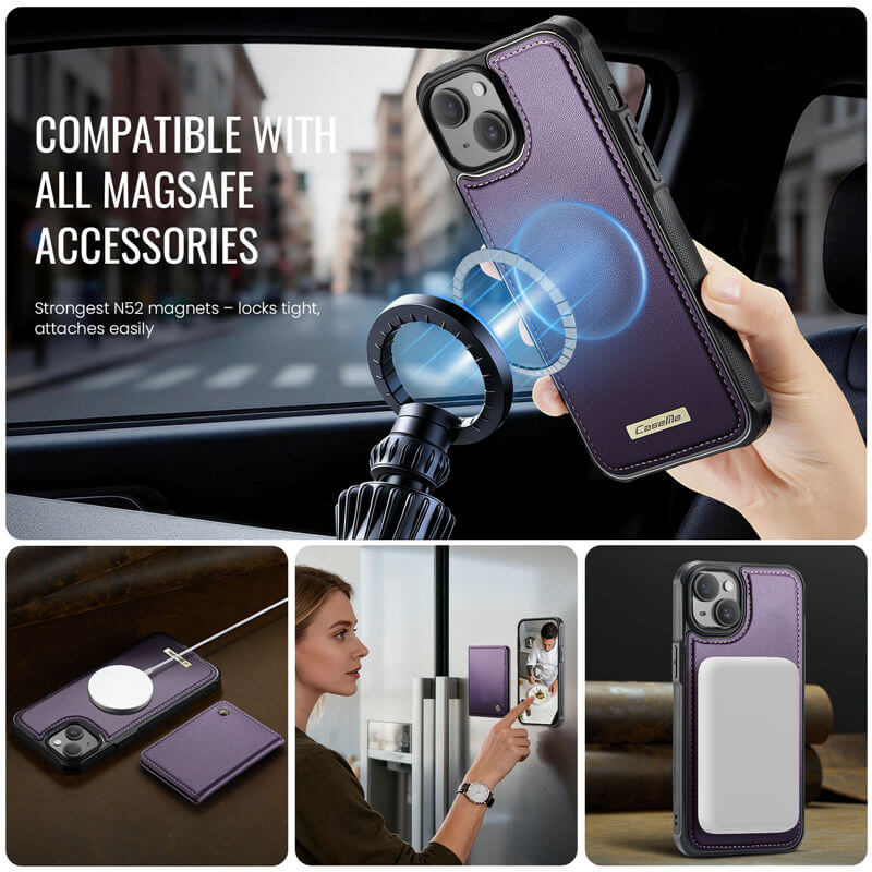 CaseMe iPhone 13 2-in-1 Detachable Magnetic Wallet Case