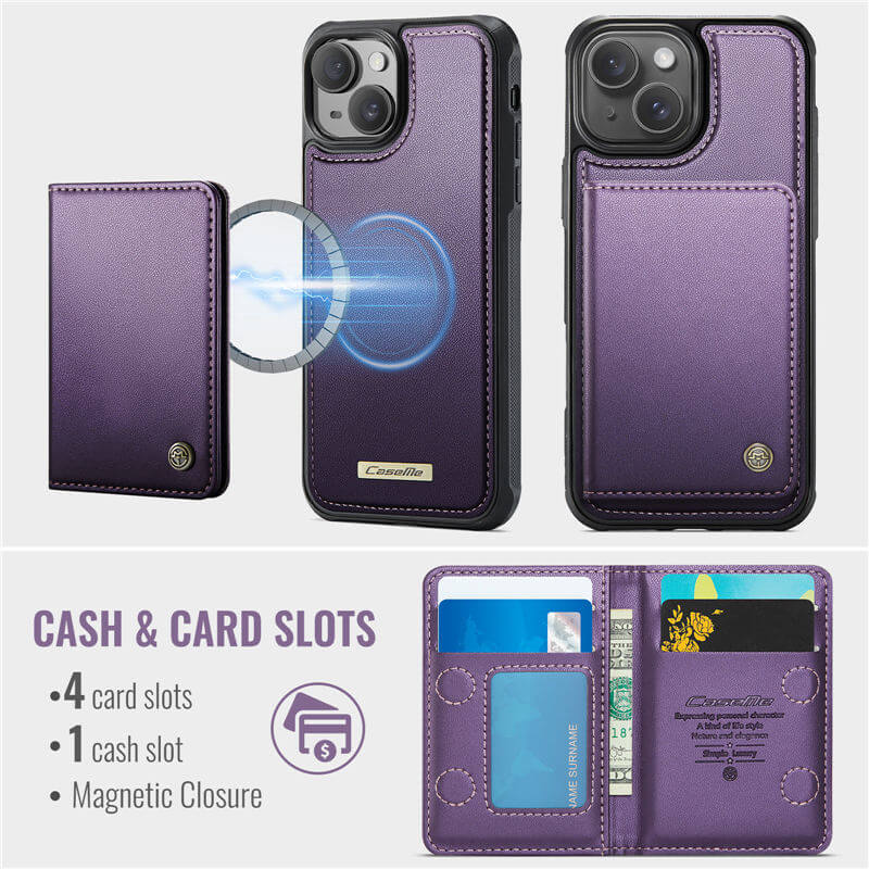 CaseMe iPhone 13 2-in-1 Detachable Magnetic Wallet Case