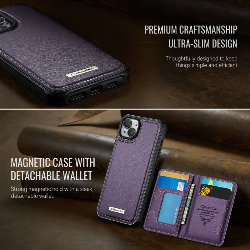 CaseMe iPhone 13 2-in-1 Detachable Magnetic Wallet Case