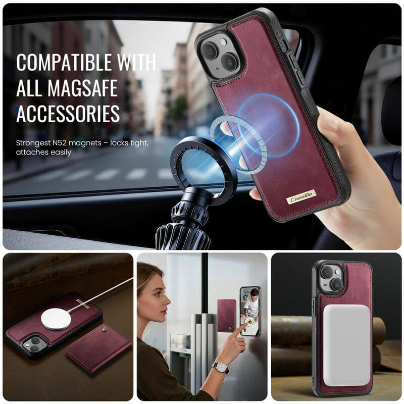 CaseMe iPhone 13 2-in-1 Detachable Magnetic Wallet Case