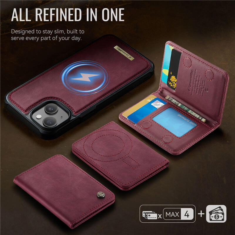 CaseMe iPhone 13 2-in-1 Detachable Magnetic Wallet Case