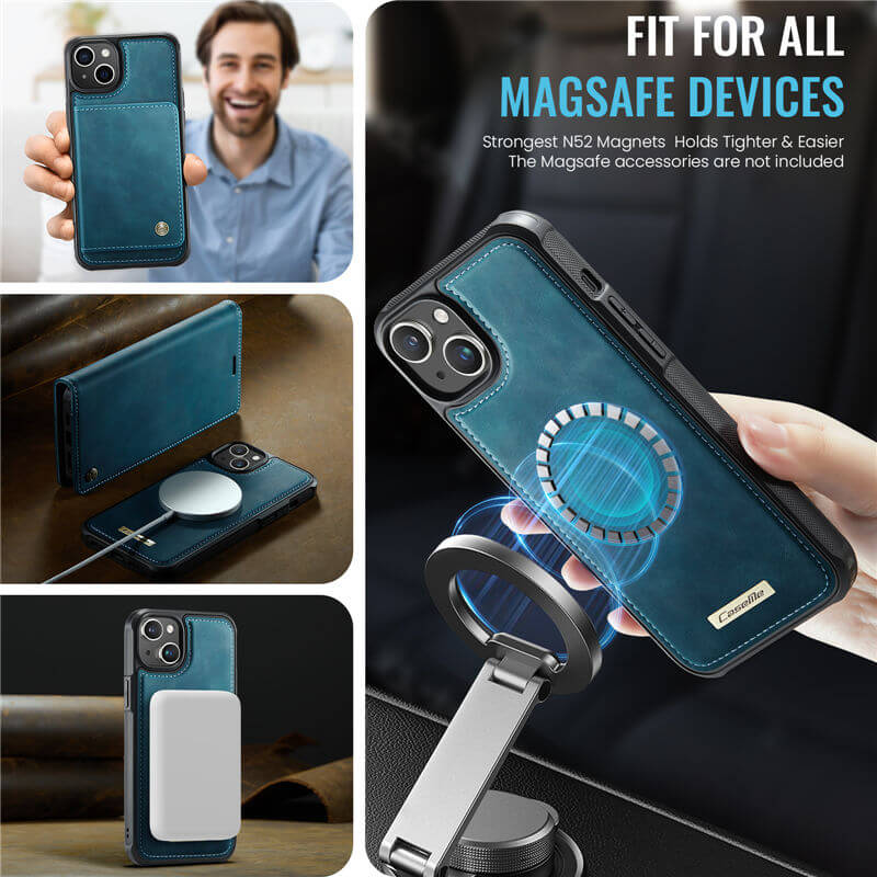 CaseMe iPhone 13 2-in-1 Magnetic Wallet Case
