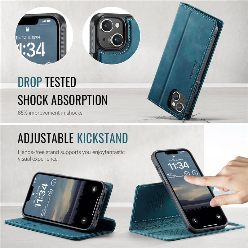CaseMe iPhone 13 2-in-1 Magnetic Wallet Case