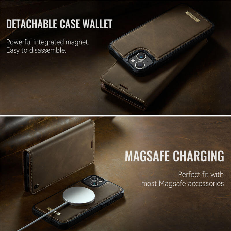 CaseMe iPhone 14 Plus 2-in-1 Magnetic Wallet Case
