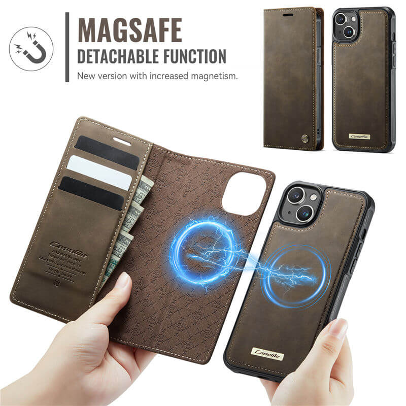 CaseMe iPhone 14 Plus 2-in-1 Magnetic Wallet Case