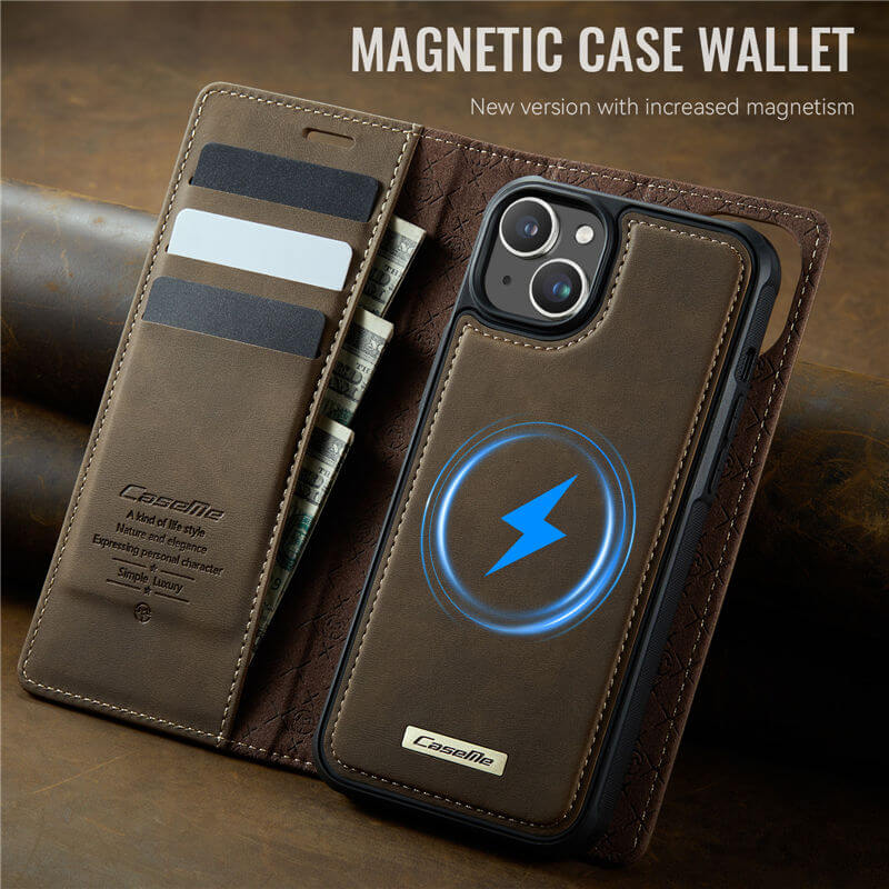 CaseMe iPhone 14 Plus 2-in-1 Magnetic Wallet Case