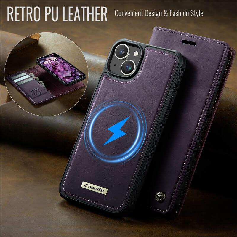 CaseMe iPhone 13 2-in-1 Magnetic Wallet Case