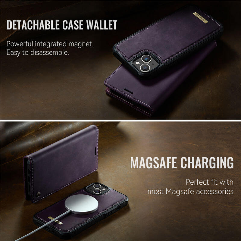 CaseMe iPhone 13 2-in-1 Magnetic Wallet Case