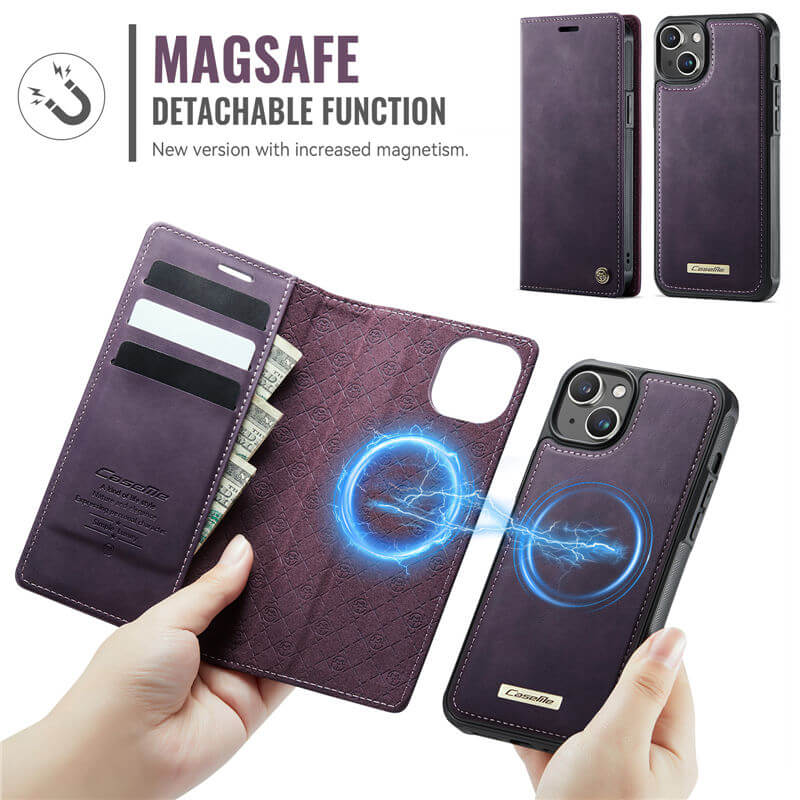 CaseMe iPhone 13 2-in-1 Magnetic Wallet Case