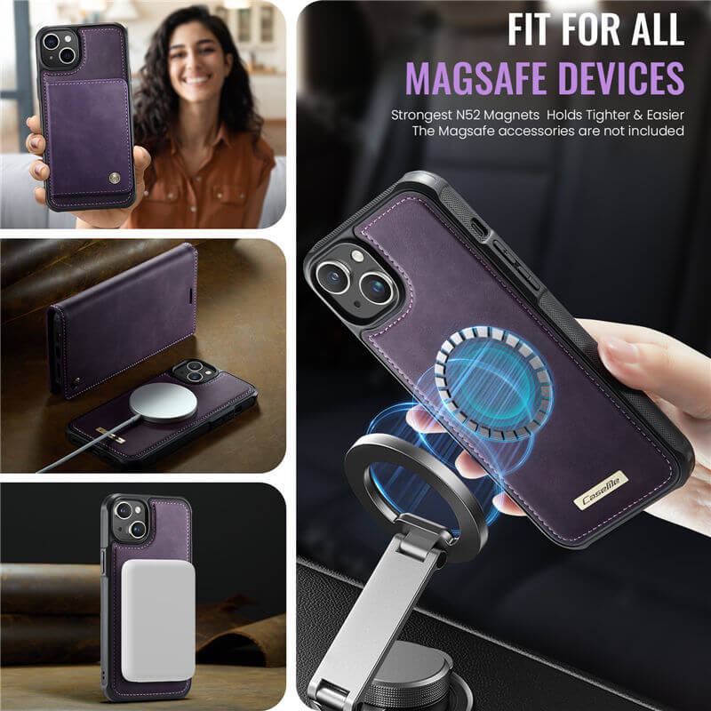 CaseMe iPhone 13 2-in-1 Magnetic Wallet Case