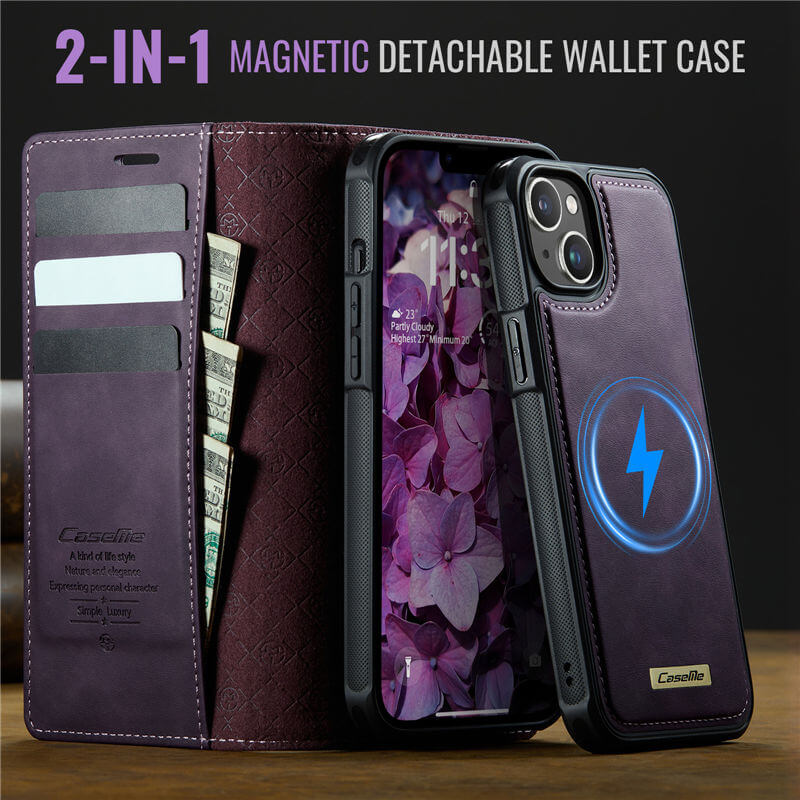 CaseMe iPhone 13 2-in-1 Magnetic Wallet Case