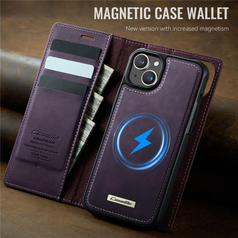 CaseMe iPhone 13 2-in-1 Magnetic Wallet Case
