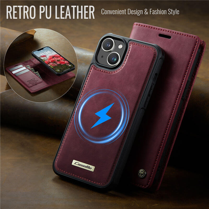 CaseMe iPhone 14 Plus 2-in-1 Magnetic Wallet Case
