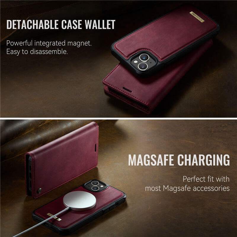 CaseMe iPhone 14 Plus 2-in-1 Magnetic Wallet Case