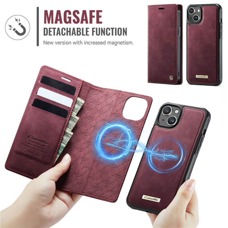 CaseMe iPhone 14 Plus 2-in-1 Magnetic Wallet Case