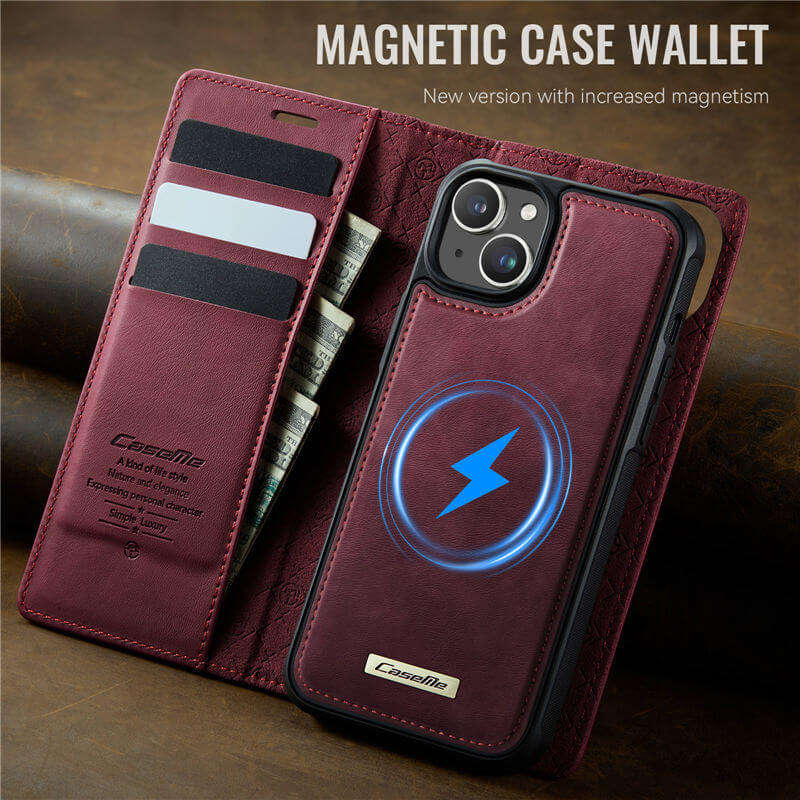 CaseMe iPhone 14 Plus 2-in-1 Magnetic Wallet Case