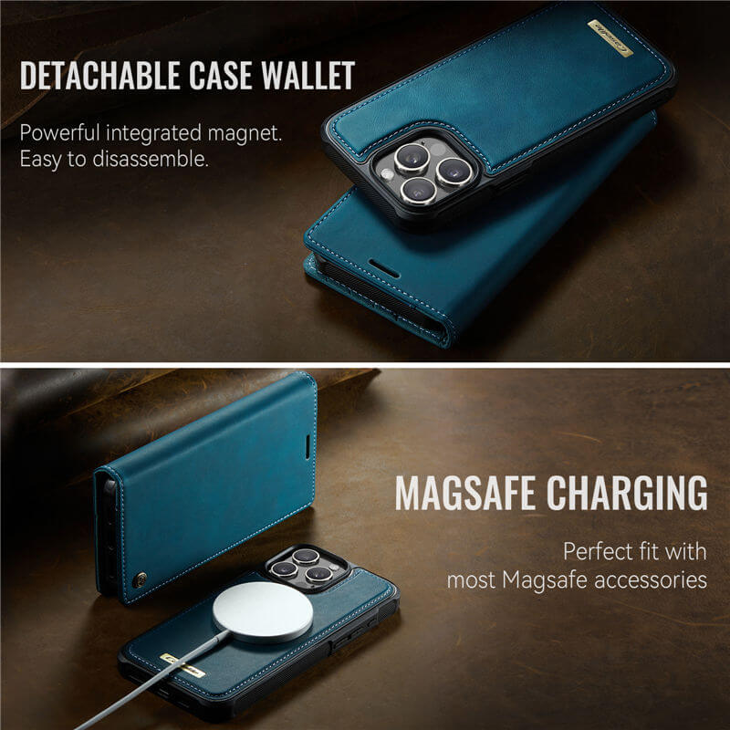 CaseMe iPhone 15 Pro 2-in-1 Magnetic Wallet Case
