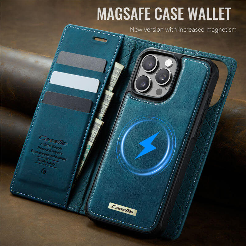 CaseMe iPhone 15 Pro 2-in-1 Magnetic Wallet Case