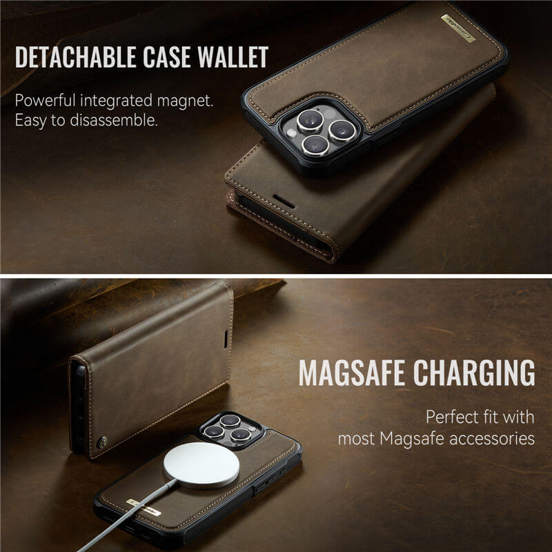 CaseMe iPhone 15 Pro Max 2-in-1 Magnetic Wallet Case
