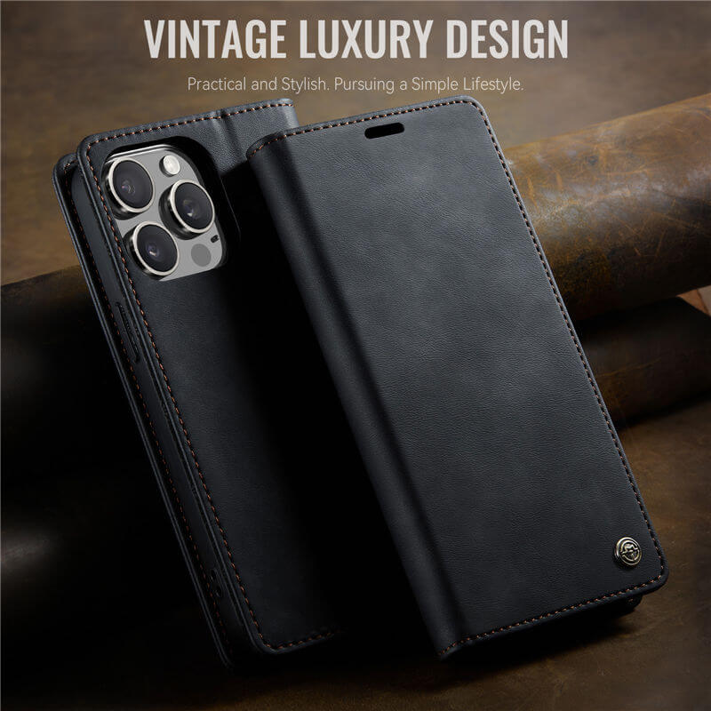 CaseMe iPhone 14 Pro Max Magnetic Wallet Case with RFID Blocking