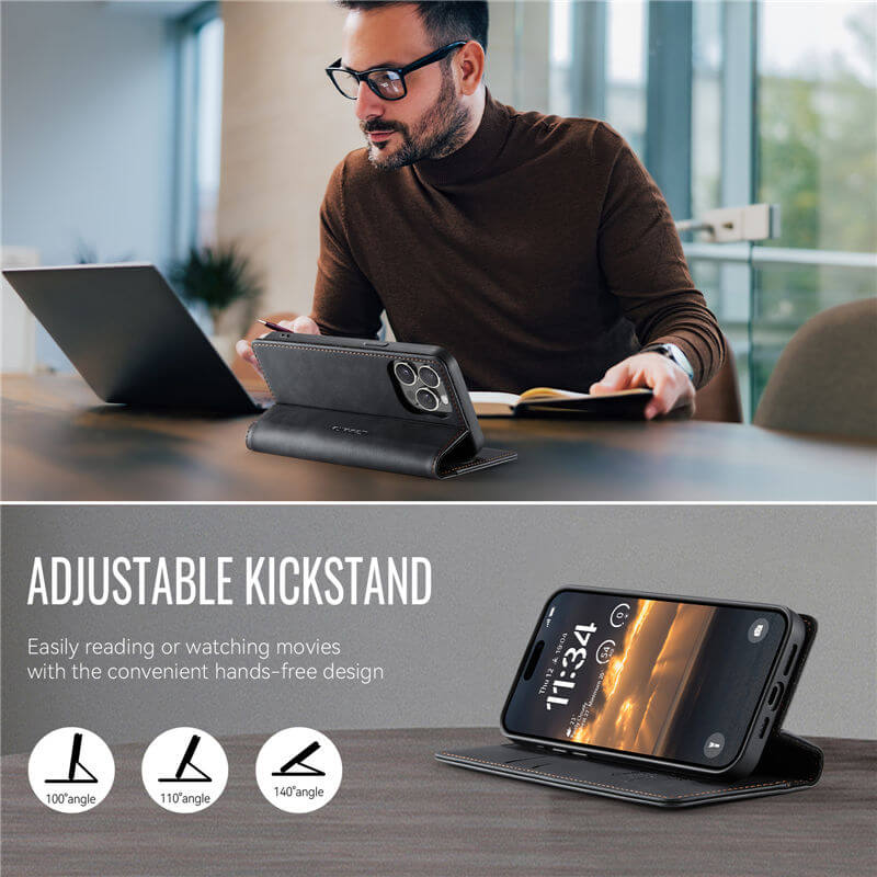 CaseMe iPhone 14 Pro Max Magnetic Wallet Case with RFID Blocking