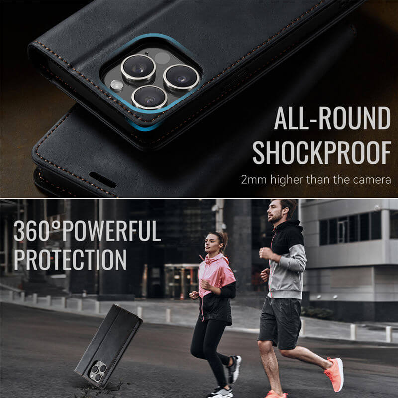 CaseMe iPhone 14 Pro Max Magnetic Wallet Case with RFID Blocking