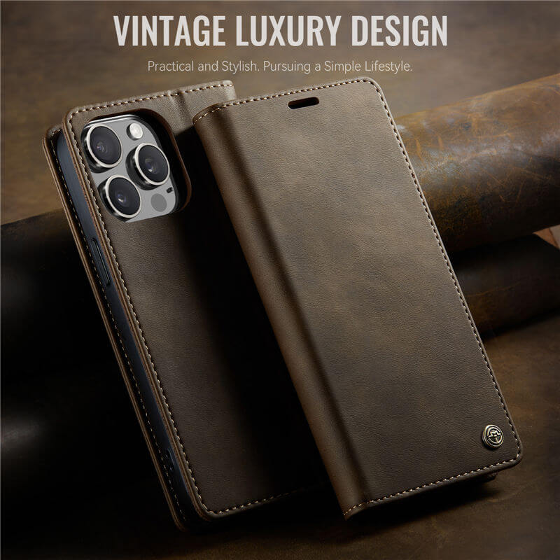 CaseMe iPhone 13 Pro Max Magnetic Wallet Case with RFID Blocking