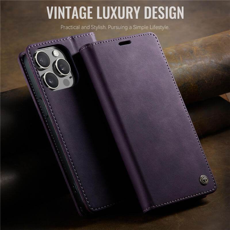 CaseMe iPhone 13 Pro Magnetic Wallet Case with RFID Blocking