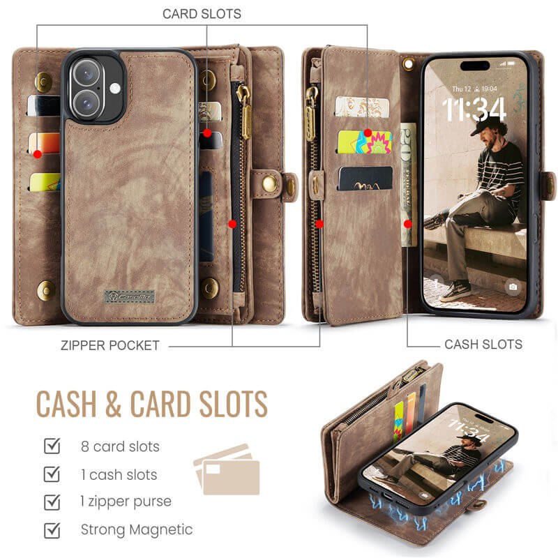 CaseMe iPhone 16 Plus Wallet Case