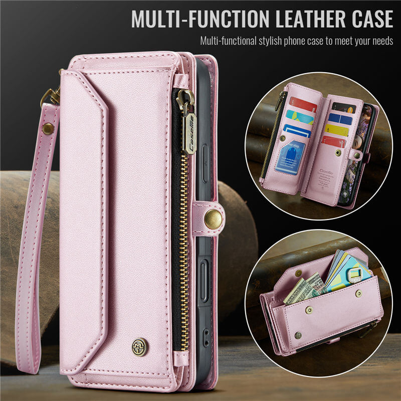 CaseMe iPhone 16 Plus Wallet RFID Blocking Crossbody Phone Case