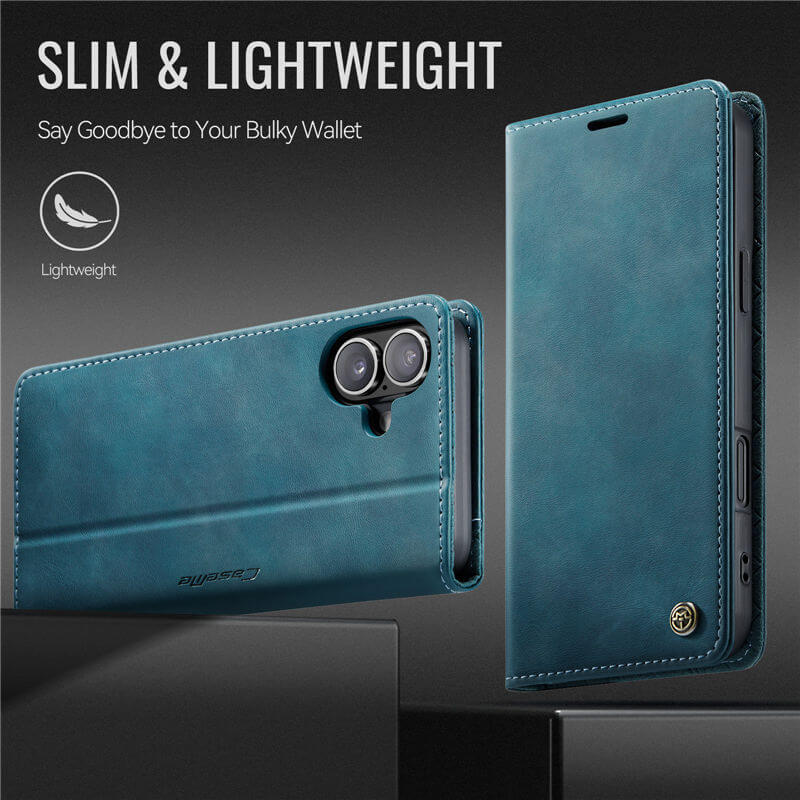 CaseMe iPhone 16 Magnetic Wallet Case with RFID Blocking