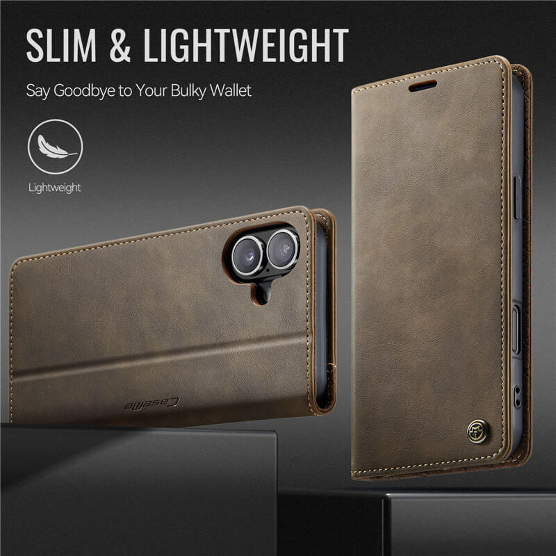 CaseMe iPhone 16 Magnetic Wallet Case with RFID Blocking